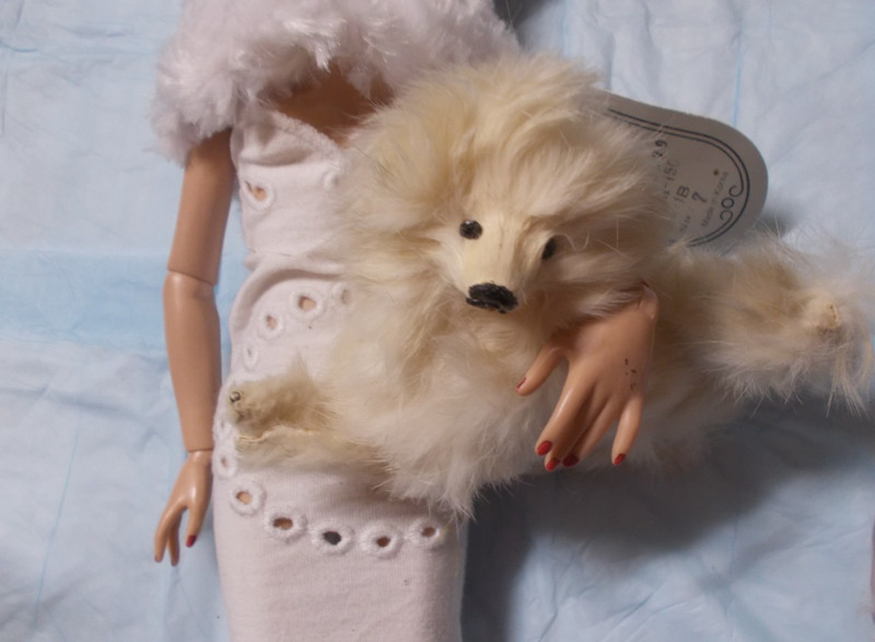 Ellowyne Sized vintage Fur Dog* No Doll-