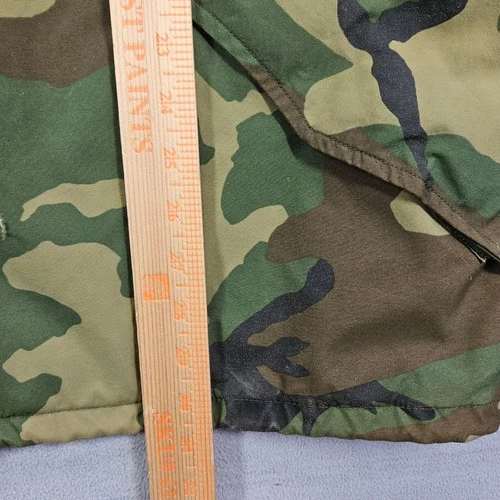 US Military Extended Cold Weather Parka Mens XL Hooded Camo Woodland Jacket image 23