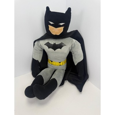 DC Comics Batman Plush Stuffed Toy Grey Black Suit Yellow Belt 15 Inch