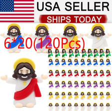 120Pcs Mini Jesus Figurines, Small Little Jesus Toys, Tiny Jesus Figures  ///