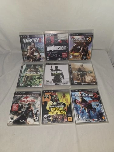 Sony PlayStation Video Game Bundle 8 PS2 Games 1 PS3 Game, Total of 9
