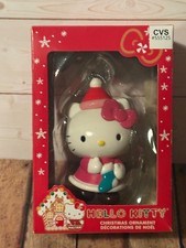 NEW IN BOX CVS EXCLUSIVE HELLO KITTY w/ GREEN STOCKING CHRISTMAS ORNAMENT BONUS
