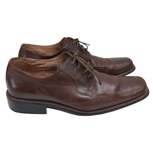 Fratelli Select Oxford Shoes Mens 10.5M Brown Genuine Leather Square Toe Lace Up