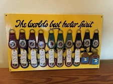 National Benzole Mixture Key Rings Fobs Sign Not Enamel. Vintage Automobilia