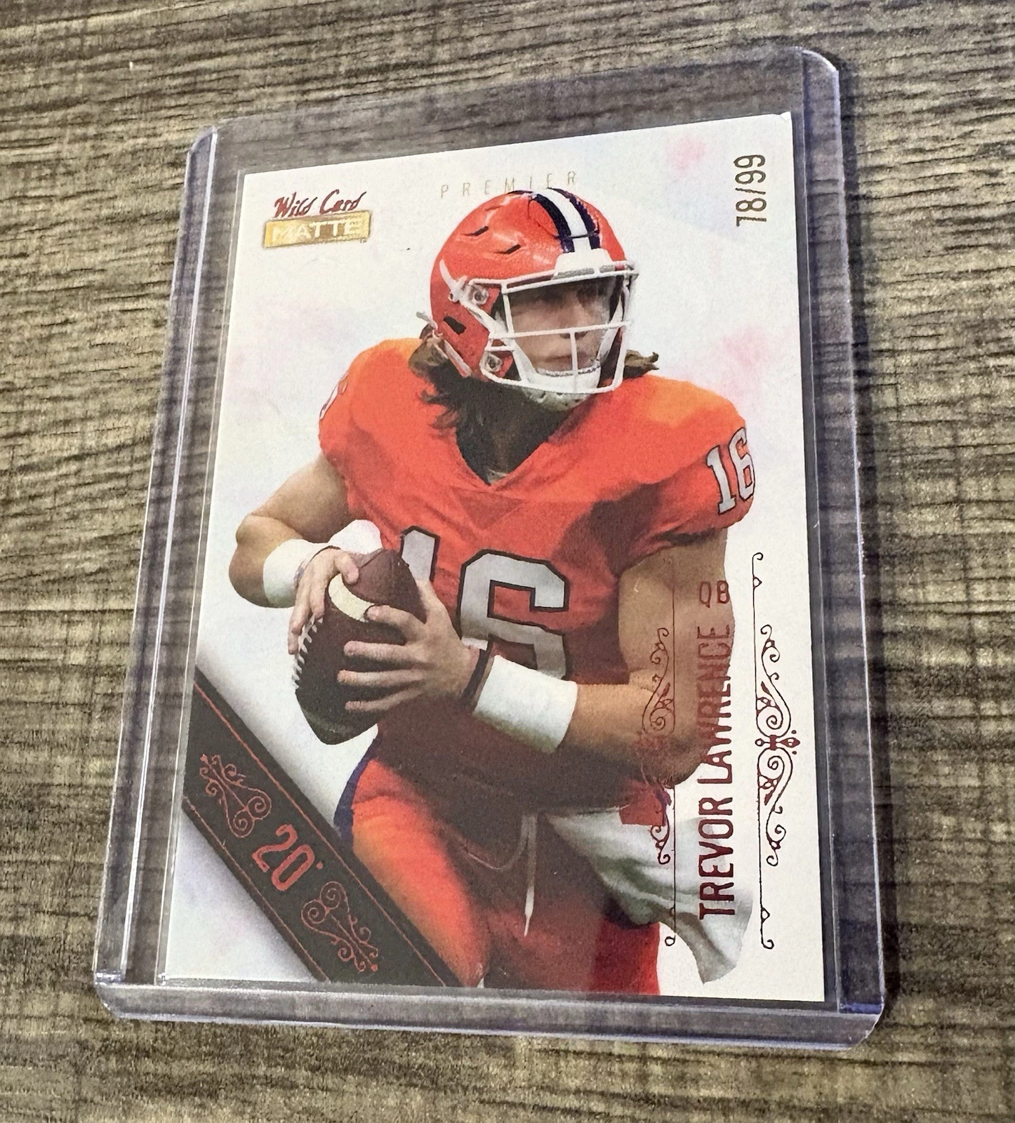 Trevor Lawrence Wild Card Matte Red Premier Edition #MBC1 5 Stripe