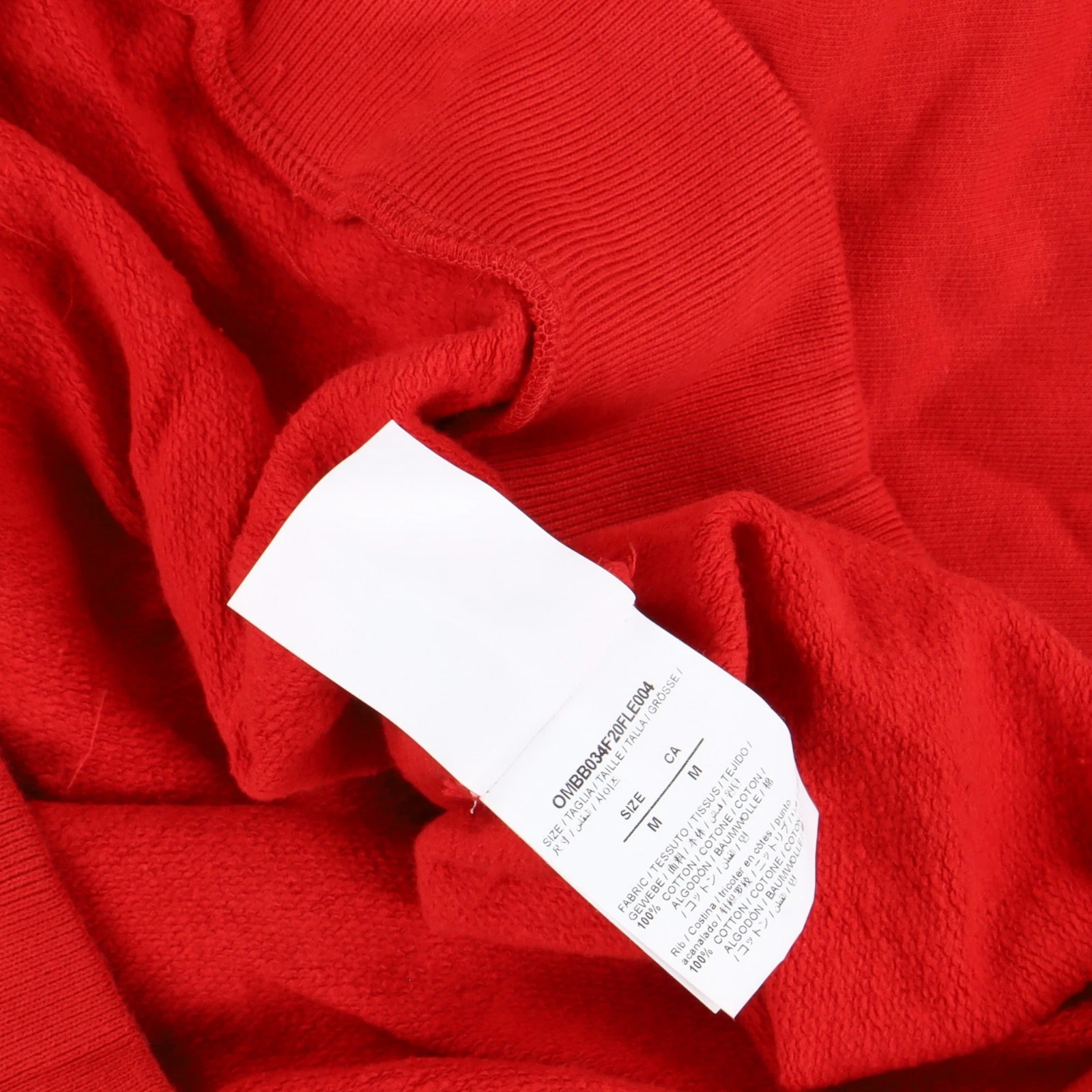 Felpa con cappuccio Off White Red Pascal Skeleton Arrows Taglia M FW20 PREZZO AL PUBBLICO $580