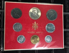 Vatican 1964 Official Coin Set with Silver 500 Lire of Pope Paul VI
