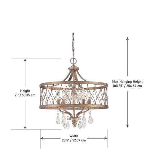 Minka Lavery 4404-581 West Liberty 20-1/2" Wide (5 Light), Olympus Gold - Picture 3 of 5