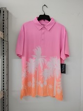 Birdie Bound Men's  Big Men's Palm Tree Golf Polo Shirt