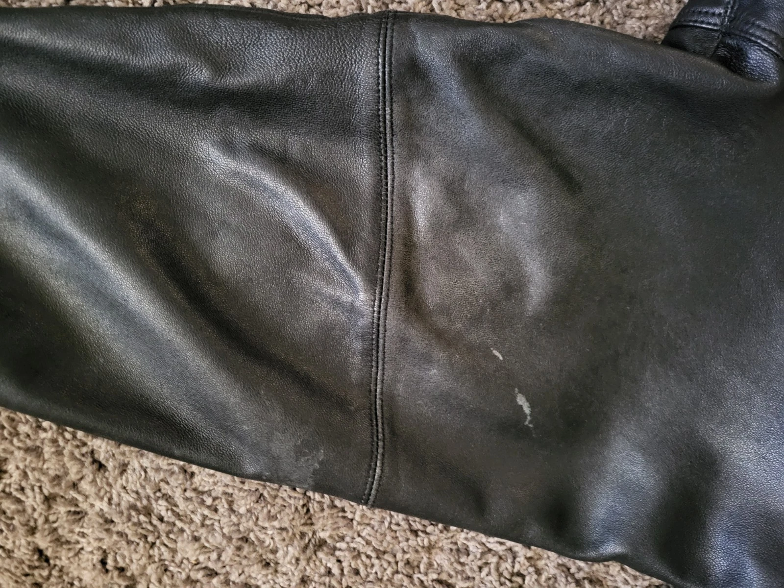 Pelle Pelle Marc Buchanan Leather Bomber Jacket Black/Brown 50 Lined Zip - product detail image 14