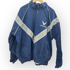 Vintage U.S. Air Force Bomber Jacket XL Navy Windbreaker USAF read - Flaws