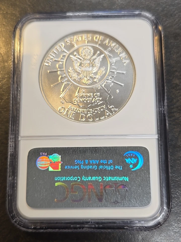 1991 P Mount Rushmore Commemorative Silver Dollar NGC MS69 MS 69 - Image 4 of 4