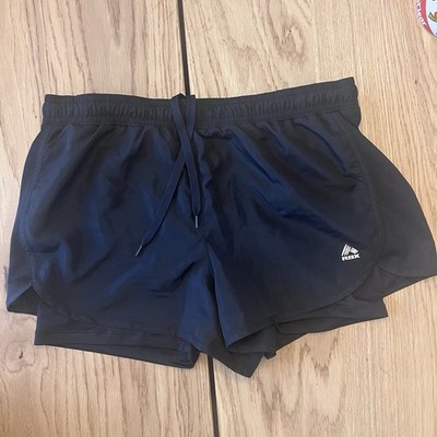 RBX Black 2-in-1 Athletic Running Performance Shorts Built-In Liner Women s M