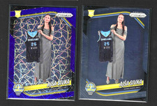 AJSA SIVKA 2 Card Lot 2025 Panini Prizm WNBA #85 Blue Velocity / Base Rookie