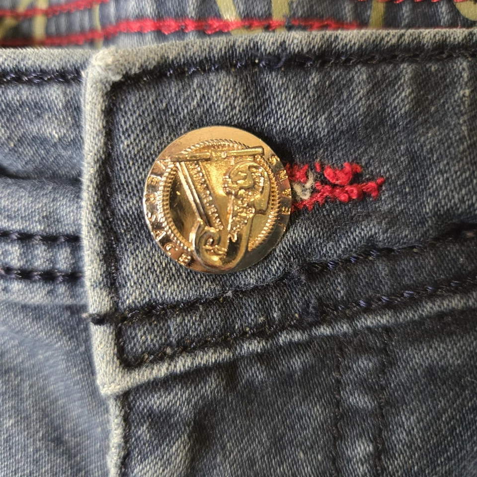 VERSACE джинсы металлический логотип J женские брюки 32 x 27 - Изображение 4 из 4