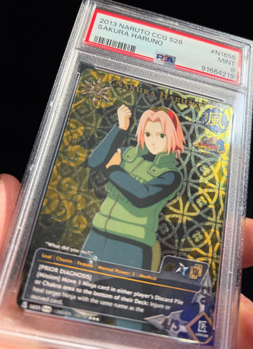 2013 Naruto CCG S28 N1655 SUPER RARE FOIL Sakura Haruno MINT 9 PSA91664219