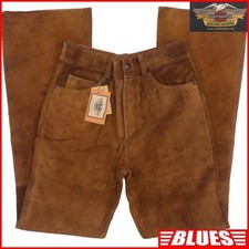 Harley Davidson Leather Pants Men  s L Brown Unused Motorcycle Trousers