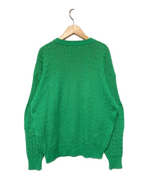 YVES SAINT LAURENT Crew collo cotone lavorato a maglia taglia M autentico da donna