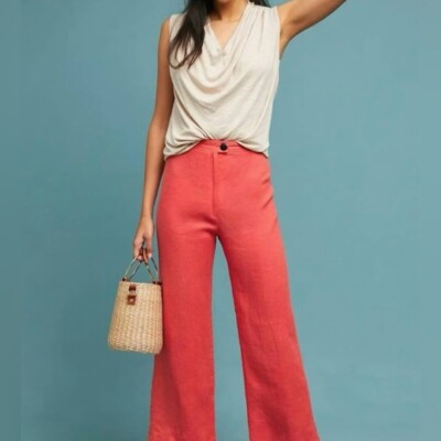 Anthropologie Akemi + Kin Tibby Cowl Neck Blouse in Beige Size XSP