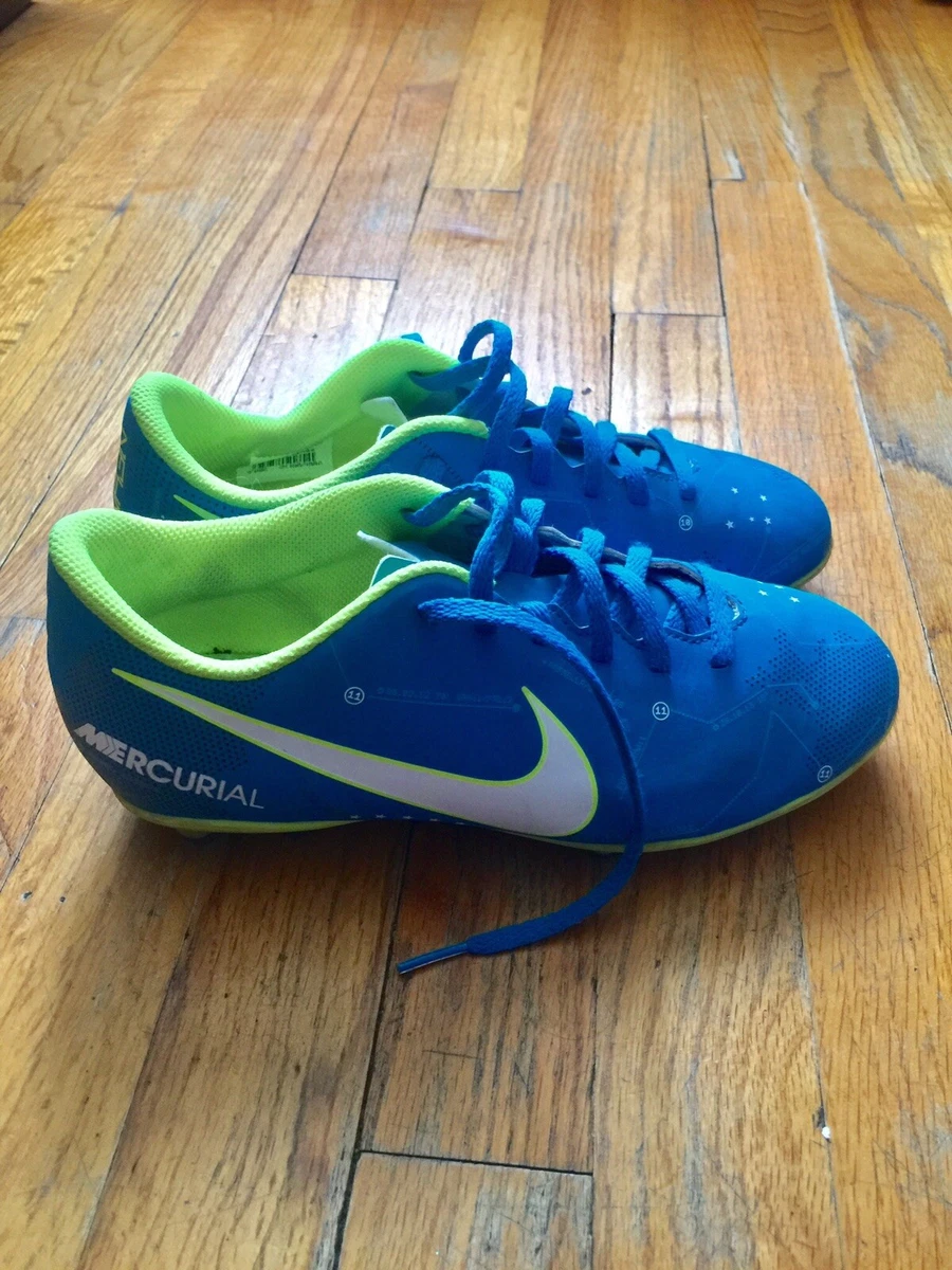 Mercurial Boys GS Size 5.5 Soccer Cleats Blue Yellow/Green eBay