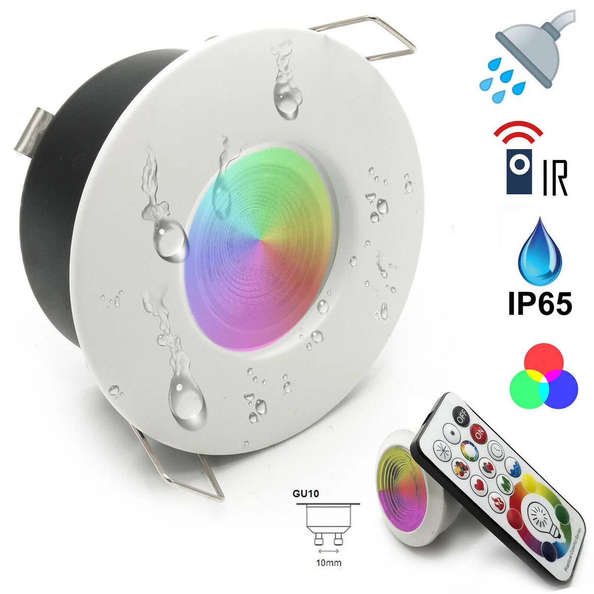 Faretto LED Planetitaly 6W DMX512 RGBW 50mm, Struttura Alluminio Per Interni