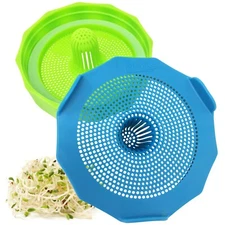 Masontops Bean Screen Mason Jar Sprouting Lids - 2-Pack Wide Mouth