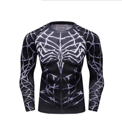 Avengers Venom Elastic T-shirt Long Sleeve Outfits Costume Cosplay
