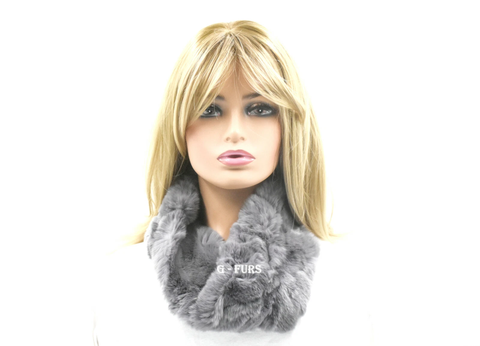 Luxurious Real Rex Rabbit Loop Collar - Scarf - Super Warm and Super Soft