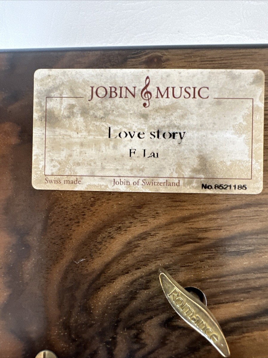 Vintage JOBIN MUSIC BOX SWISS made Switzerland plays Love Vintage JOBIN MUSIC BOX SWISS made Switzerland plays Love