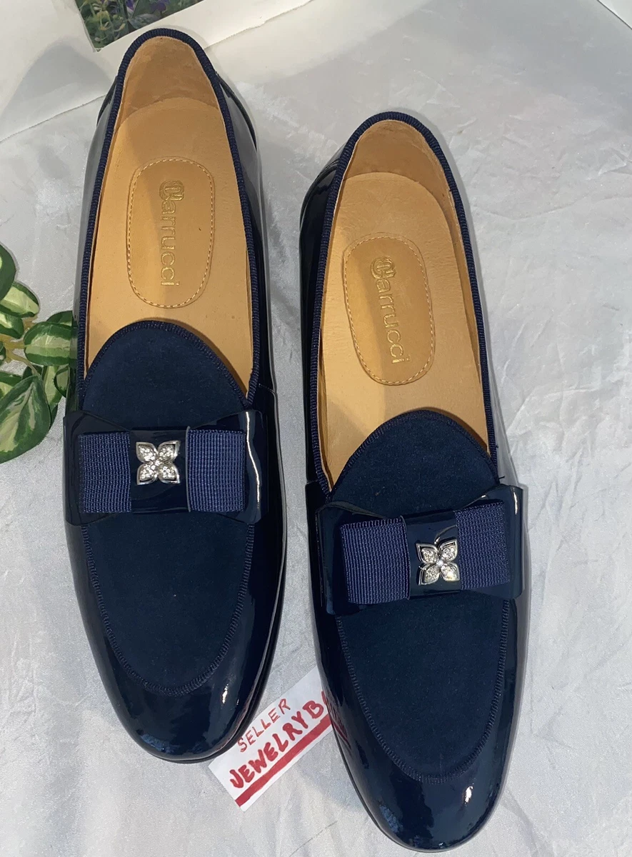 Shop Carrucci Blue Leather Shoes