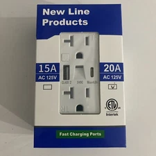 Wall Electric outlet with usb ports And power Night Light