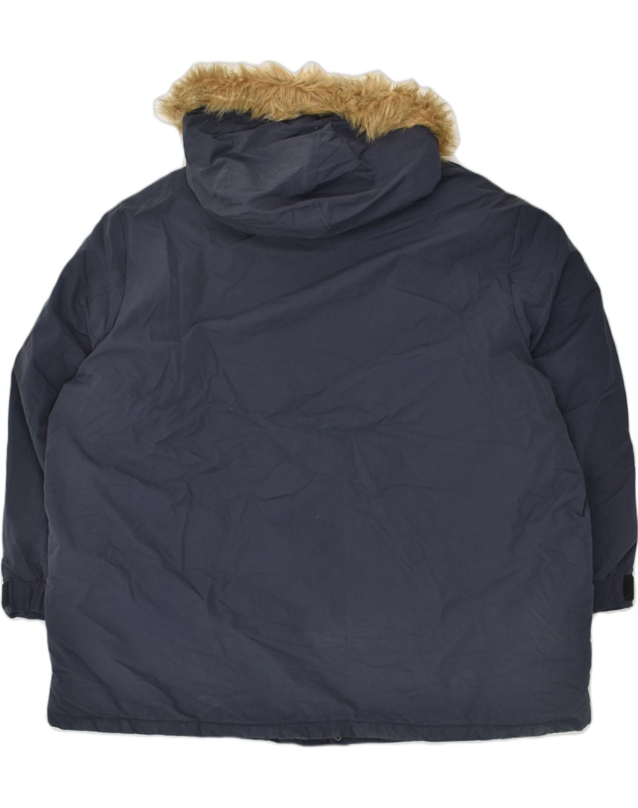 JACK & JONES Mens Hooded Padded Jacket UK 46 3XL Navy Blue Polyester