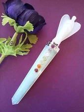 Opalite ANGEL WAND, Opalite CHAKRA WAND With ANGEL, Opalite WAND