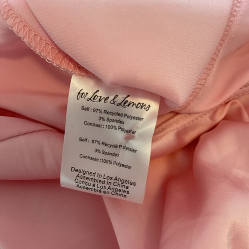 NUEVO CON ETIQUETAS FOR LOVE & LEMONS Skye Body Peluche Talla XS Rosa Rosas Estrás REVOLVE - Imagen 13 de 13