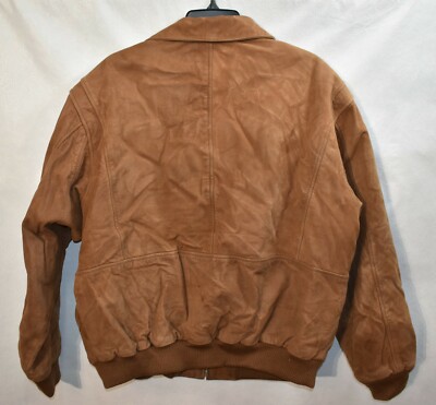 90s vintage MIXED BLUES レザーボンバージャケット 黒 M Vintage Mixed Blues Jacket Bomber Brown Leather Suede Men's Size