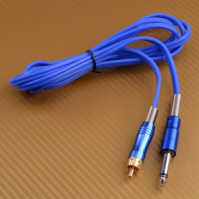 DWCX Silikon 1.8 M RCA Blau Steckeradapter Tattoo Maschine Clipcord Netzteil Kabel