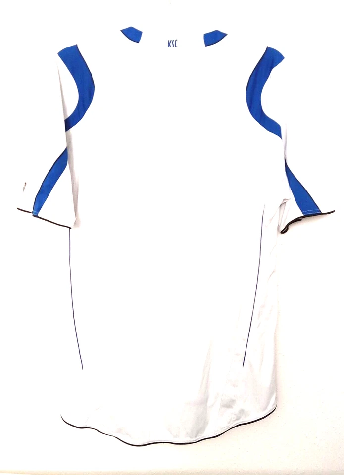 Мужская футболка JACO XL белая синяя отделка короткие рукава 100% полиэстер - Изображение 2 из 4