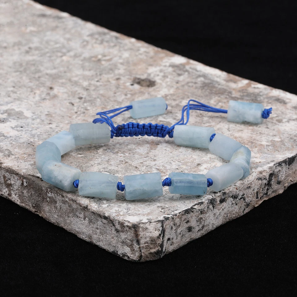 Cuentas de turmalina negra cianita azul natural para niños Foto 3 de 4