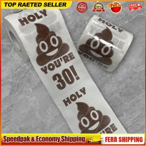 30st Birthday Decorations Toilet Paper Poop Printed Funny Toilet Paper Gifts - Picture 1 of 24