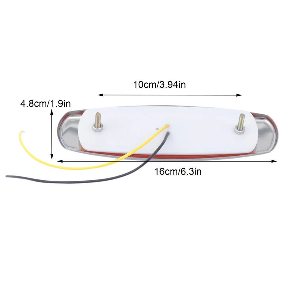20x 12-LED Amber Heavy Truck Trailer Side Marker Clearance Lights For Peterbilt - Image 4 of 4