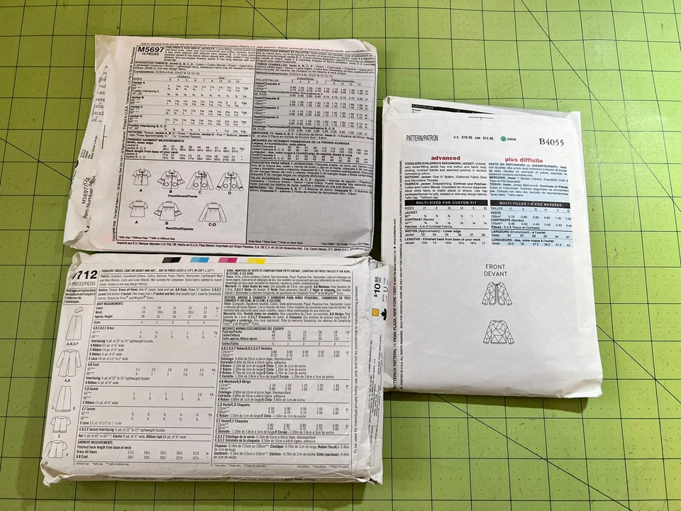 Lot Of 3~Toddler Girls Patterns Coats Jackets Hats Dress~McCalls M5697 + More - Image 2 of 4