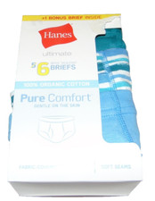  6 NWT Boys HANES Pure Comfort Tagless Briefs Size L 12-14 Nice FS 