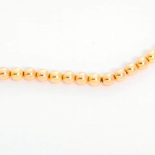 14K YELLOW GOLD BEAD NECKLACE item# j9833 - Picture 3 of 4