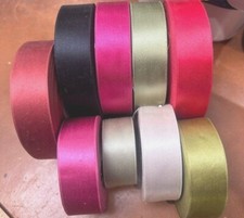 silk satin double sided 1" ribbon 1yd made in Japan