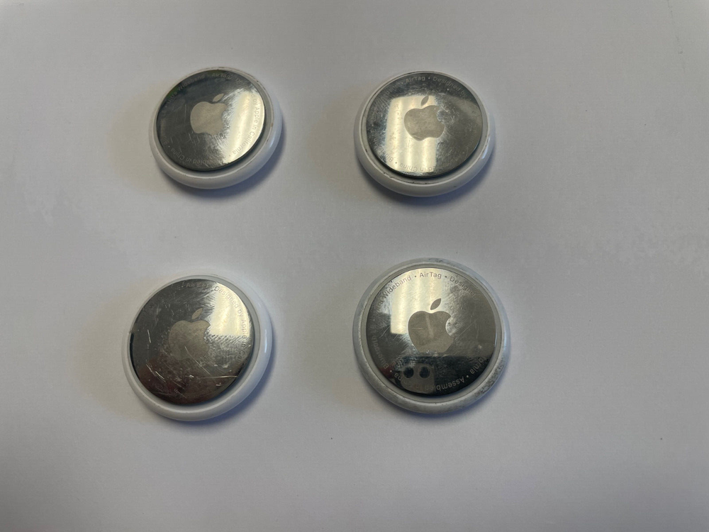 Pre-owned Apple AirTag 4-Pack MX542AM/A Bluetooth Tracker for iPhones