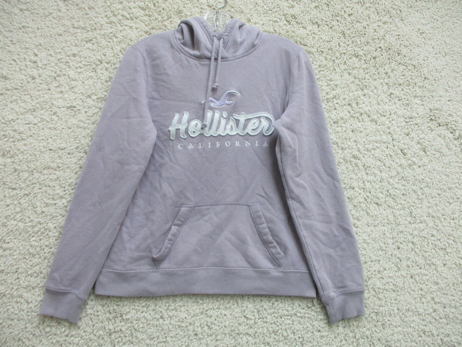 Hollister Sweater Medium Adult Pink Hoodie Pullover Spell Out Logo Womens M
