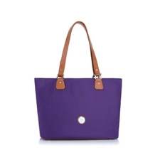 JOY Mangano Lightweight Tuff Tech Travel Ease Handbag Tote Satchel Purple NWOT!