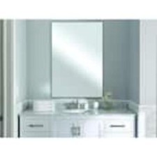 26 in. W x 38 in. H Rectangular Polystyrene Framed Floating Mount Wall Bathroom