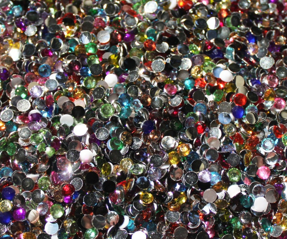 1000 Crystal Flat Back Resin Rhinestones Gems 60 colors, 2mm, 3mm, 4mm ...