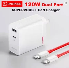 Original Oneplus 120W GaN Dual Port SuperVOOC Charger Oneplus13 12 Adapter Cable